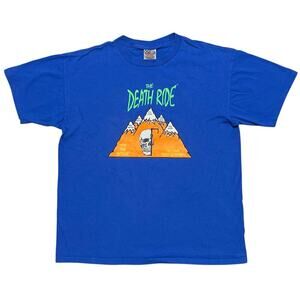 Vintage 90s‎ The Death Ride 1997 Skull Mountain Tee - Single Stitch T-Shirt - L